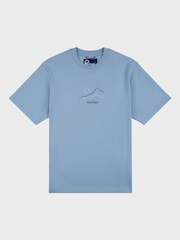 Penfield Blue Mens Relaxed Fit Embroidered Mountain T-Shirt - Image 6 of 7