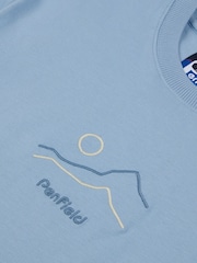Penfield Blue Mens Relaxed Fit Embroidered Mountain T-Shirt - Image 7 of 7