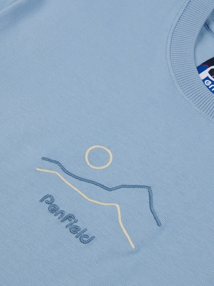 Penfield Blue Mens Relaxed Fit Embroidered Mountain T-Shirt - Image 7 of 7 Penfield Blue Mens Relaxed Fit Embroidered Mountain T-Shirt - Image 7 of 7
