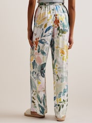 Ted Baker Cream Sarca Printed Wide Leg Trousers - Image 3 of 5