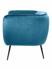 Pacific Sapphire Blue Lucca Velvet Chair - Image 4 of 5