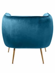 Pacific Sapphire Blue Lucca Velvet Chair - Image 5 of 5