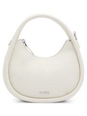 HUGO White Faux-Leather Crossbody Bag With Logo Lettering - Image 2 of 4