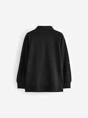 Black Long Sleeve Polo Shirt (3-16yrs) - Image 2 of 3