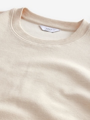 Cream Long Sleeves Brushed Crew T-Shirt - Image 6 of 7