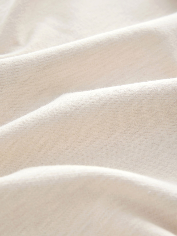 Cream Long Sleeves Brushed Crew T-Shirt - Image 7 of 7