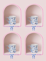Cath Kidston Blue Strawberry Garden Mollie Mugs Set Of 4 - Image 1 of 4