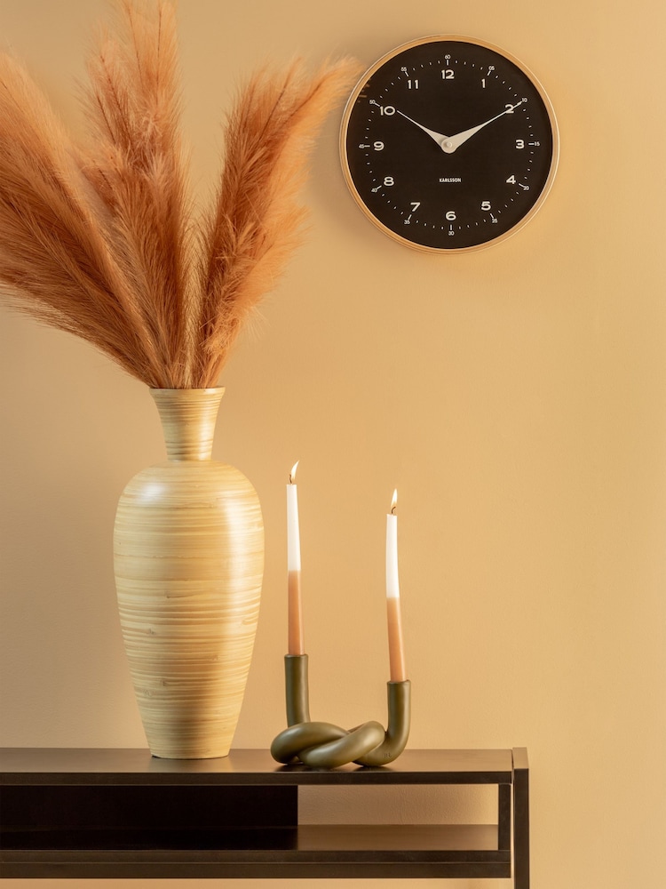 Karlsson Black Wood Osado Dome Wall Clock - Image 1 of 4