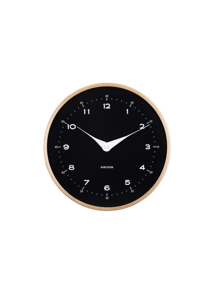 Karlsson Black Wood Osado Dome Wall Clock - Image 2 of 4
