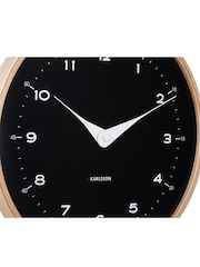 Karlsson Black Wood Osado Dome Wall Clock - Image 4 of 4