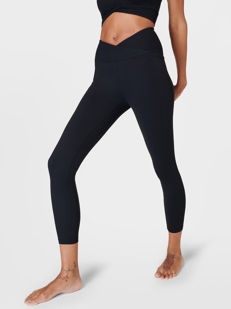 Schwarz - Sweaty Betty Super Soft Ultra-Lite 7/8 Wrap Yoga Leggings - Bild 7 von 7
