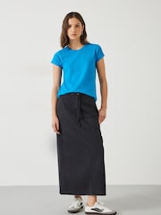 Hush Cobalt Blue Slim Fit 100% Cotton Crew T-Shirt - Image 2 of 5