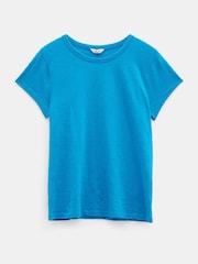 Hush Cobalt Blue Slim Fit 100% Cotton Crew T-Shirt - Image 5 of 5