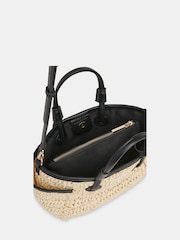 Whistles Nude Mini Aylin Straw Tote Bag - Image 4 of 6