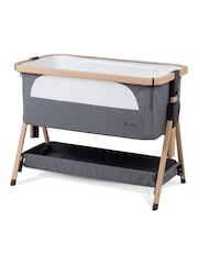 Silver Cross Whisper Grey Lunar Bedside Crib - Image 1 of 6