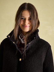 Joules Fleur Black Fleece Jacket - Image 3 of 12