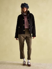 Joules Fleur Black Fleece Jacket - Image 4 of 12