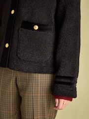Joules Fleur Black Fleece Jacket - Image 7 of 12