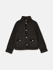 Joules Fleur Black Fleece Jacket - Image 9 of 12