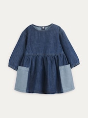 KIDLY Blue 100% Cotton Denim Pocket Dress - Image 2 of 5