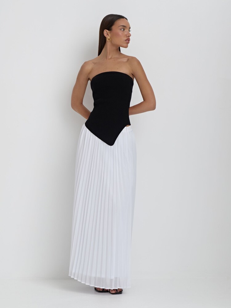 4th & Reckless Black MILA Rib Knit Asymmetric Top - Image 1 of 4