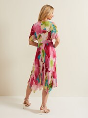 Phase Eight Multi Kendall Floral Pleat Midi Dress - Image 2 of 6