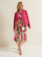 Phase Eight Multi Kendall Floral Pleat Midi Dress - Image 5 of 6