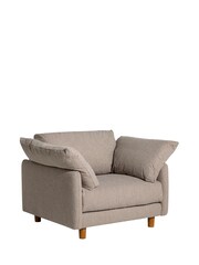 Barker and Stonehouse Brown Larkin Boucle Armchair - Image 2 of 6