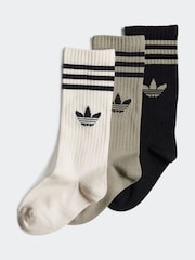 adidas Originals Green/Black Crew Socks 3 Pack - Image 1 of 1