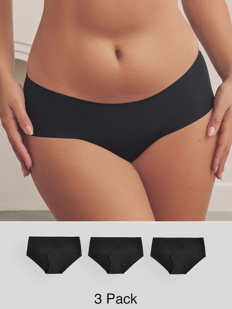 Black Short No VPL Comfort Knickers 3 Pack - Image 1 of 13