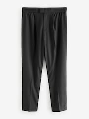 Черный - Elasticated Waist Wool Blend Check Regular Fit Smart Trousers - Изображение 6 из 8