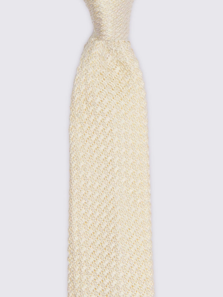 MOSS Light Silver Textured Tie - Image 2 of 2 MOSS Light Silver Textured Tie - Image 2 of 2