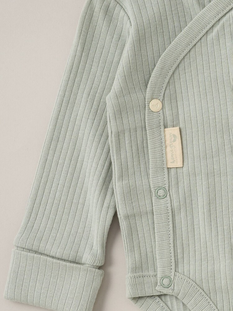 Homegrown Green 3 Piece Ribbed Bodysuit Joggers And Bear Hat Set - Image 5 of 5
