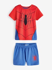 Vanilla Underground Blue Boys Spider-Man 100% Cotton Short Pyjamas - Image 1 of 7