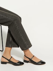 Dune London Black Hayes Toe Cap Sling Round Toe Mary Jane Pumps - Image 1 of 6
