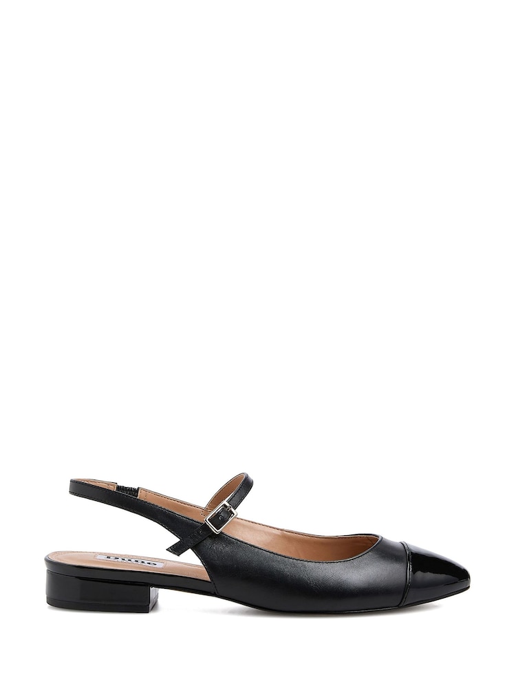 Dune London Black Hayes Toe Cap Sling Round Toe Mary Jane Pumps - Image 2 of 6