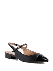 Dune London Black Hayes Toe Cap Sling Round Toe Mary Jane Pumps - Image 3 of 6