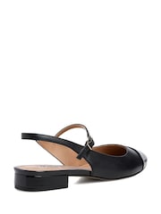 Dune London Black Hayes Toe Cap Sling Round Toe Mary Jane Pumps - Image 4 of 6