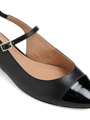 Dune London Black Hayes Toe Cap Sling Round Toe Mary Jane Pumps - Image 6 of 6