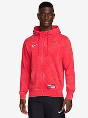 Nike Red Liverpool FC Club Football Full-Zip Hoodie - Image 1 of 3