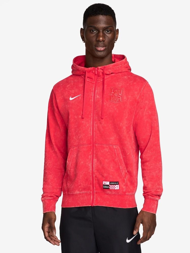 Nike Red Liverpool FC Club Football Full-Zip Hoodie - Image 1 of 3
