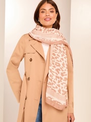 Lipsy Brown Lightweight Printed Scarf - Image 2 of 4
