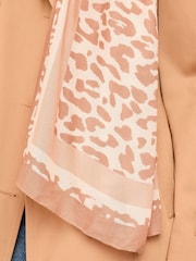 Lipsy Brown Lightweight Printed Scarf - Image 3 of 4