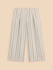 White Stuff Natural Lisette Linen/Cotton Mix Stripe Culottes - Image 5 of 7