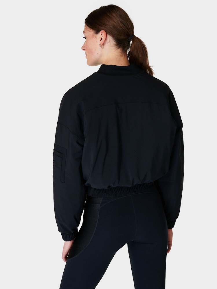 Sweaty Betty Black Explorer Bomber Jacket - Image 2 of 8