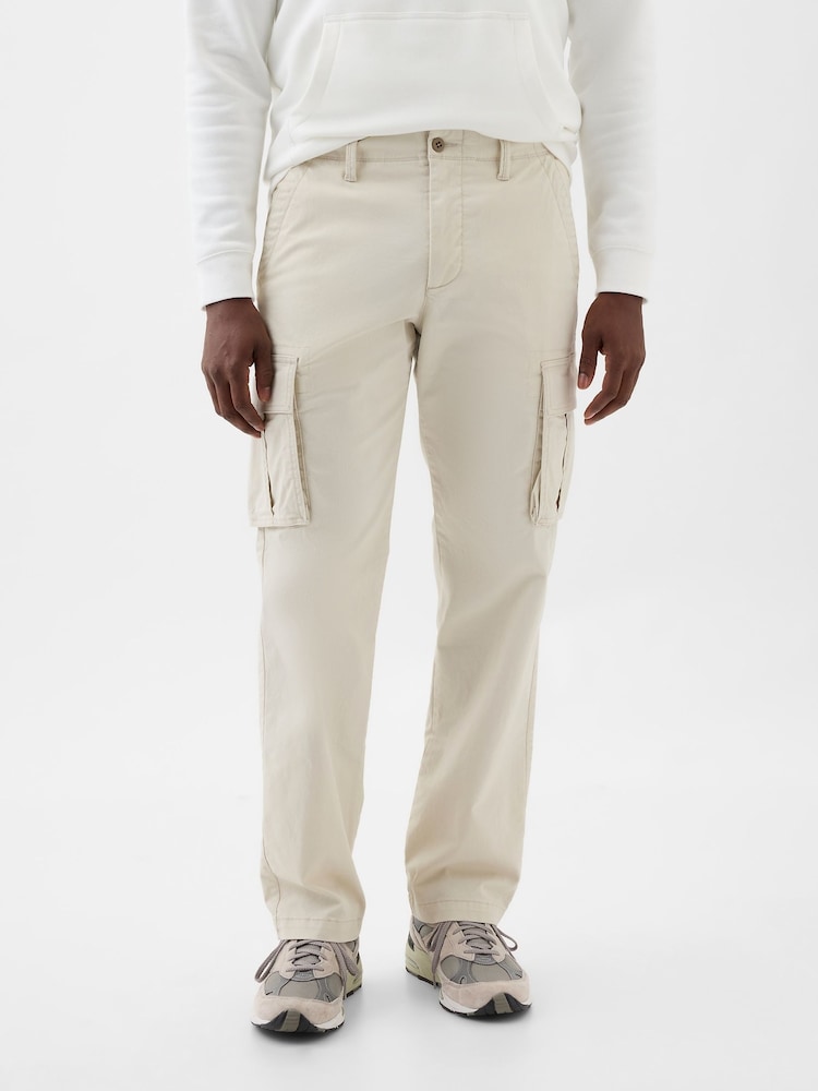 Gap Beige Straight Fit Cargo Trousers - Image 1 of 1 Gap Beige Straight Fit Cargo Trousers - Image 1 of 1