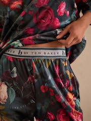 B by Ted Baker Teal Blue Cosy Floral Pyjamas - Image 6 of 12