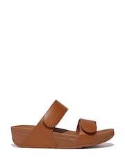 FitFlop Lulu Adjustable Leather Slide Sandals - Image 1 of 6