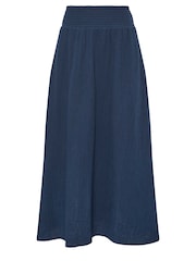 PixieGirl Petite Blue Girl Poplin Maxi 100% Cotton Skirt - Image 6 of 6