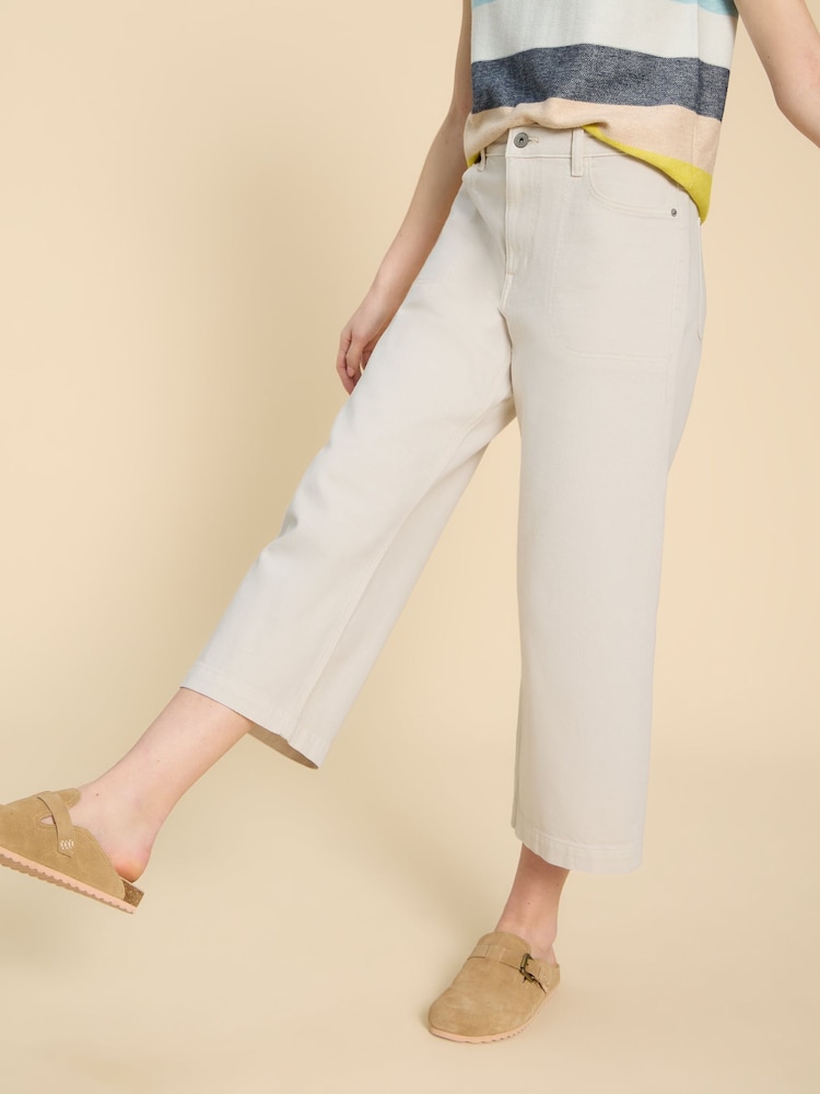 White Stuff Tia Wide Leg Crop Jeans - Imagen 1 de 7